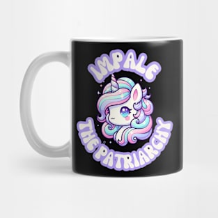 Impale the Patriarchy Kawaii Unicorn Feminist Pride Mug